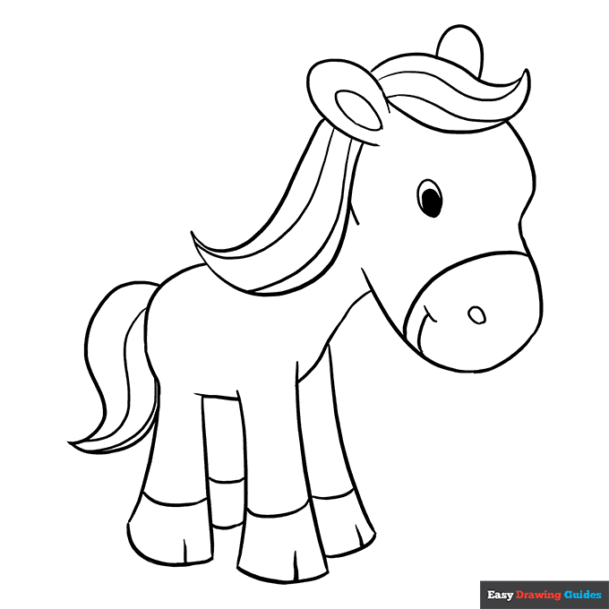 Free printable pony coloring page