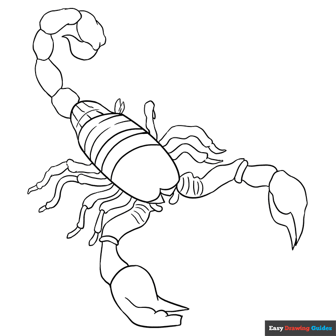 Free printable scorpion coloring page