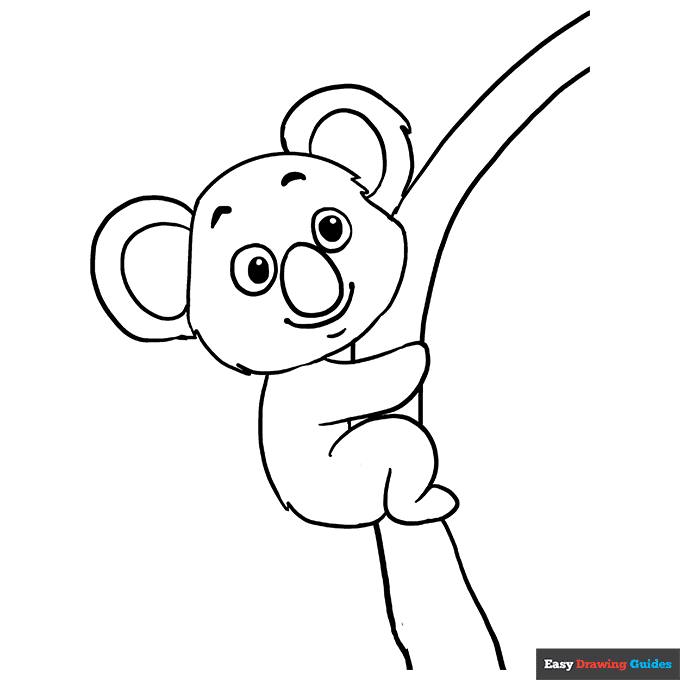 Free printable koala coloring page