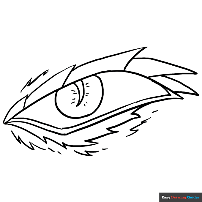 Free printable dragon eye coloring page