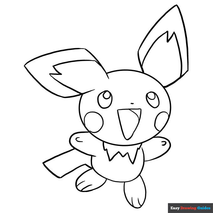 Free printable pichu coloring page