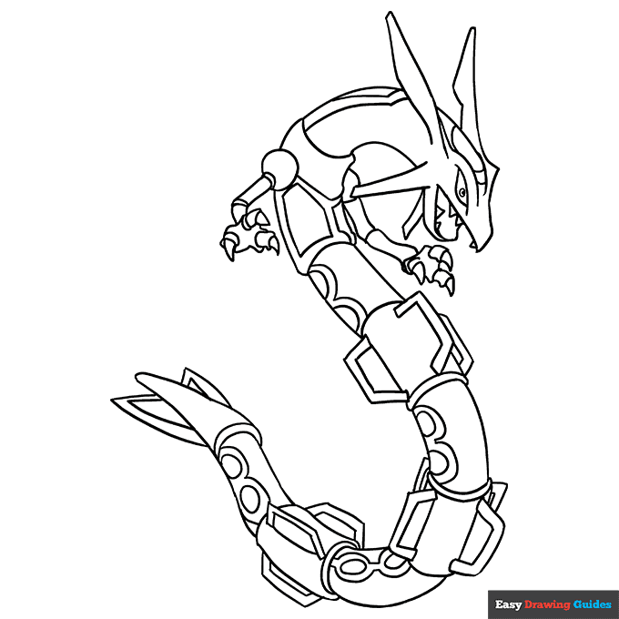 Free printable rayquaza coloring page