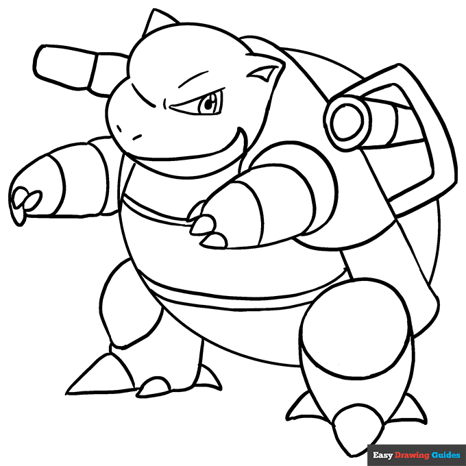 Free printable blastoise coloring page