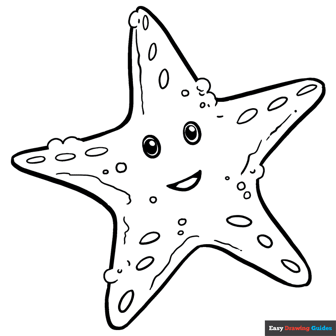 Free printable starfish coloring page