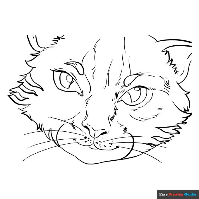 Free printable cat eyes coloring page