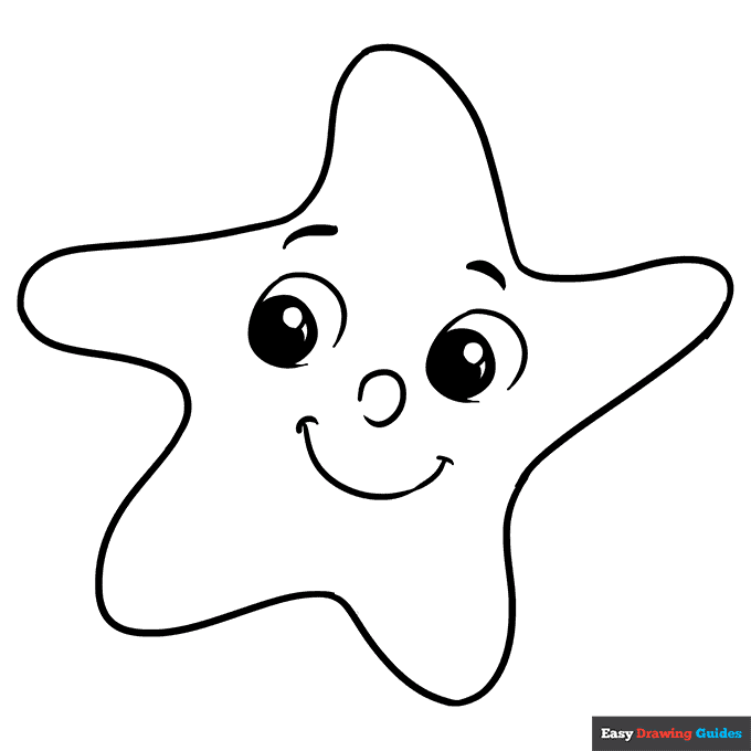 Free printable cartoon stars coloring page