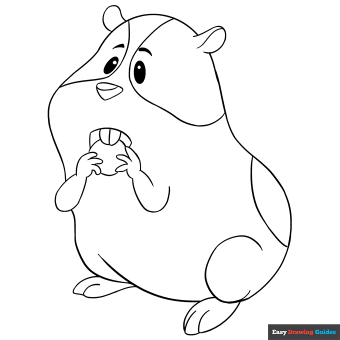 Free printable hamster coloring page