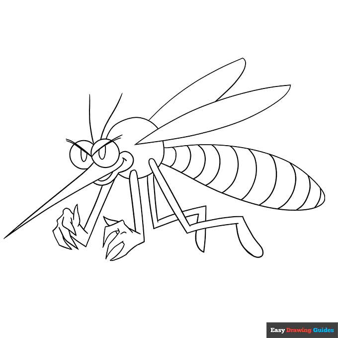 Free printable mosquito coloring page