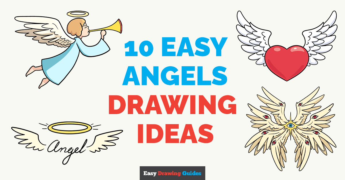 10 Easy Angels Drawing Tutorials for Kids Featured Image