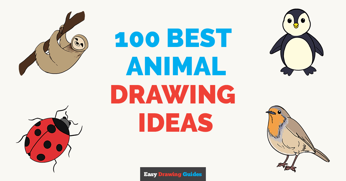 100 Cute & Easy Animal Drawing Tutorials Featured Image