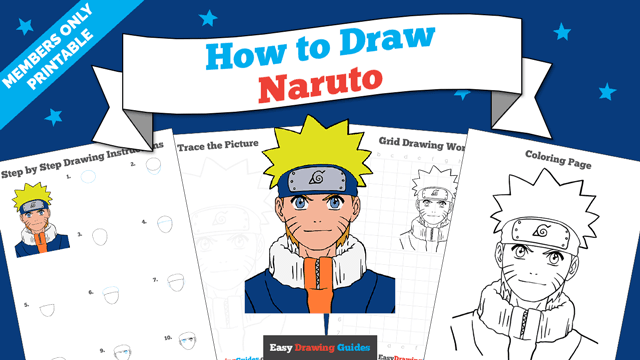 Printables thumbnail: How to draw Naruto