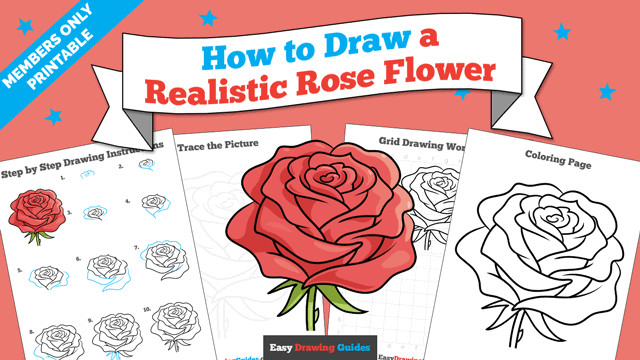 Printables thumbnail: How to Draw a Realistic Rose Flower