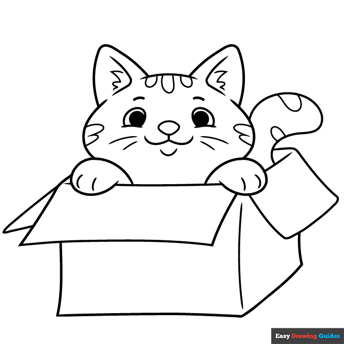 Free printable funny cat coloring page
