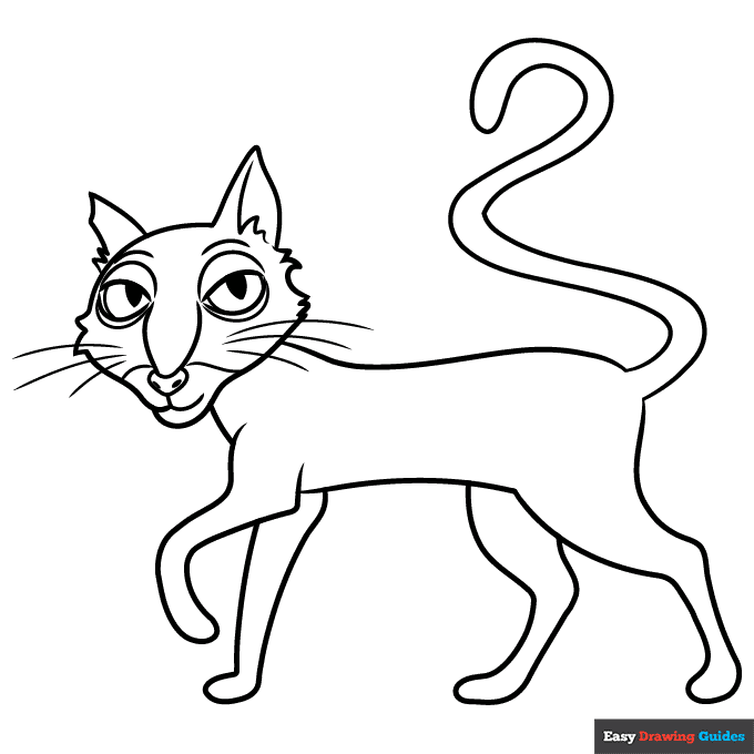 Free printable cat from coraline coloring page