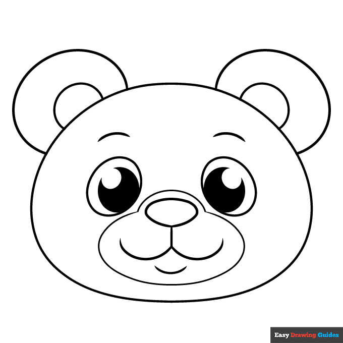 Free printable bear face coloring page