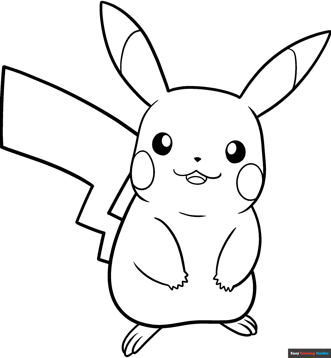 Free printable Pikachu Pokemon coloring page