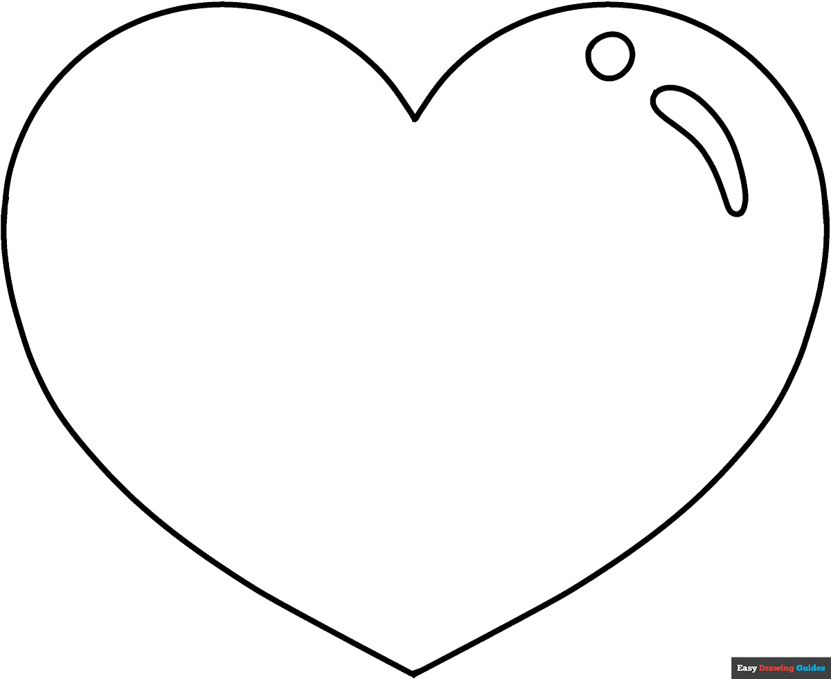 Free printable Easy Heart coloring image