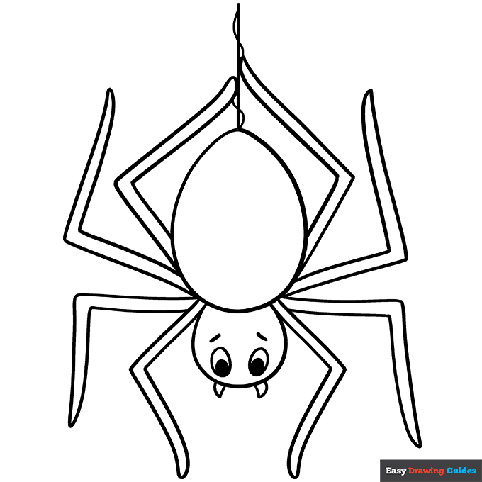 Free printable spider coloring page