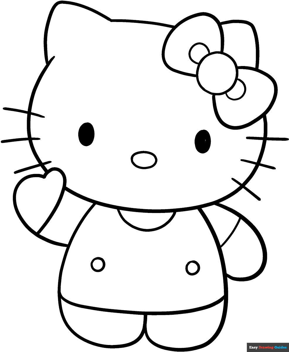 Free printable Hello Kitty coloring image