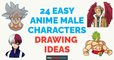 24 Anime Male Characters Drawing Tutorials for Beginners