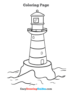 256 how to draw a lighthouse - ebook color page thumbnail 300h