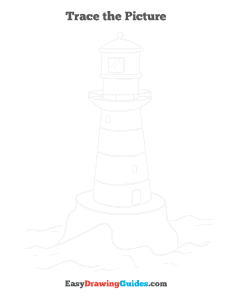 256 how to draw a lighthouse - ebook trace page thumbnail 300h