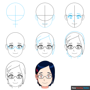 How to Draw Anime Character with Glasses Featured Image