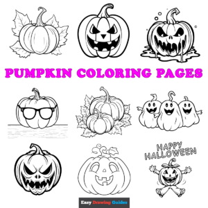 Pumpkin Printable Coloring Pages for Kids - featured image