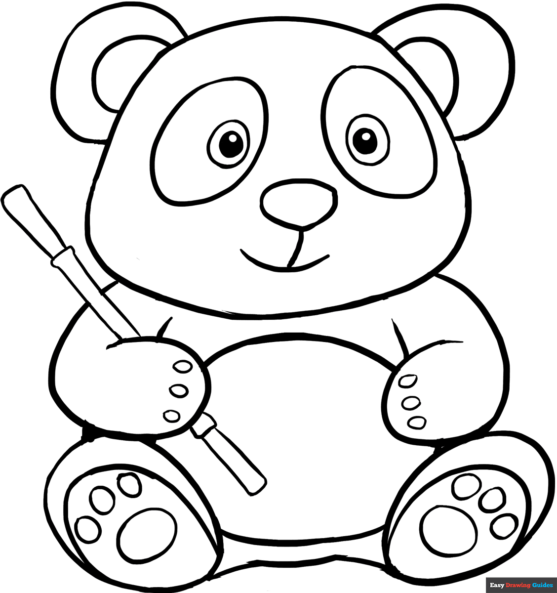 Free printable Cartoon Panda coloring page