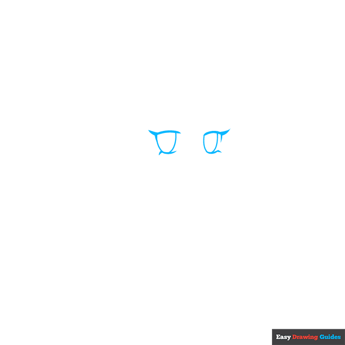 Black Anime Girl step-by-step drawing tutorial: step 1