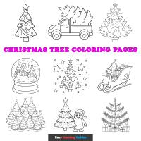Free Christmas Tree Coloring Pages for Kids - 12 Printable Sheets