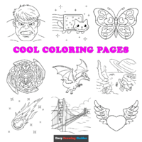 Free Cool Coloring Pages for Kids &ndash; 64 Printable Sheets