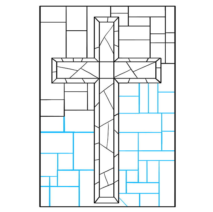 How to Draw a Cross Step 09