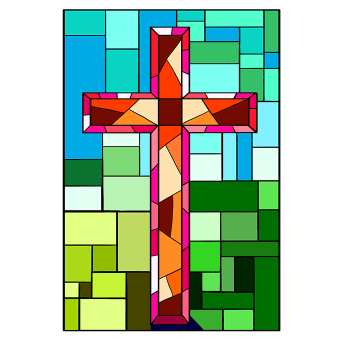 How to Draw a Cross Step 10