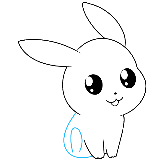 Cute Chibi Pikachu Pok&eacute;mon step-by-step drawing tutorial: step 06