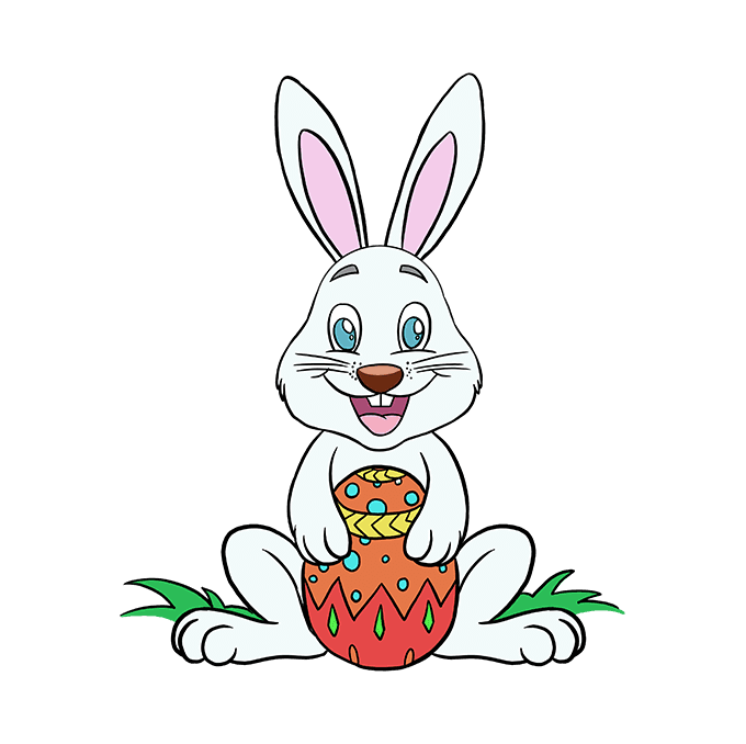 How to Draw an Easter Bunny Step 10