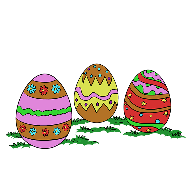 How to Draw an Easter Eggs Step 10