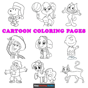 Free printable cartoon coloring sheets - featured image