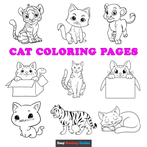 Free printable cat coloring sheets - featured image