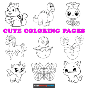 Free printable cute coloring sheets - featured image