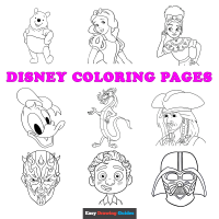 Free Disney Coloring Pages for Kids - 65 Printable Sheets