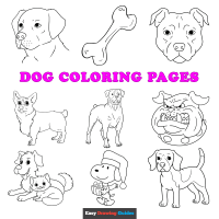 Free Dog Coloring Pages for Kids - 62 Printable Sheets