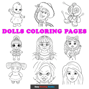 Free Dolls Printable Coloring Pages for Kids - featured image