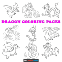 Free Dragon Coloring Pages for Kids - 27 Printable Sheets