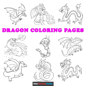 Free printable dragon coloring sheets - featured image