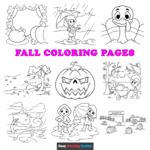 Free printable fall coloring sheets - featured image