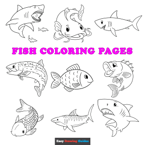 Free printable fish coloring sheets - featured image