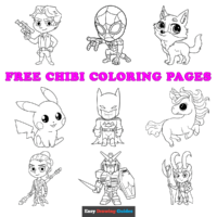 Free Chibi Coloring Pages for Kids &ndash; 14 Printable Sheets