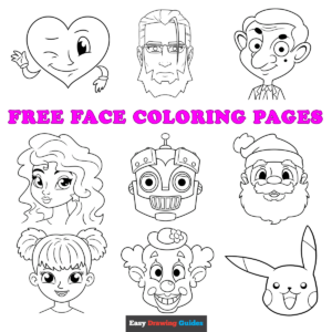 Free printable free face coloring pages - pinterest image
