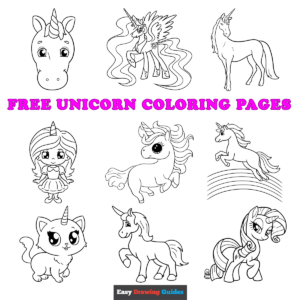 Free printable unicorn coloring sheets - featured image